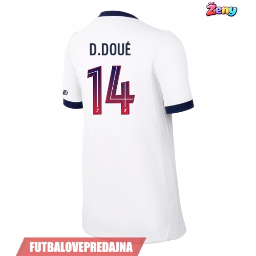 Lacne Ženy Futbalové dres Paris Saint-Germain Desire Doue #14 2026-27 Krátky Rukáv - Preč